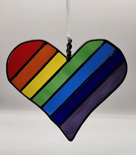 Rainbow Heart Suncatcher