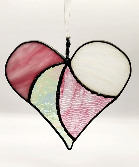 Pink Heart Suncatcher