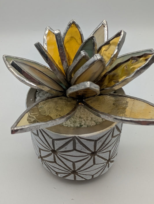 Yellows and Golds in White Pot