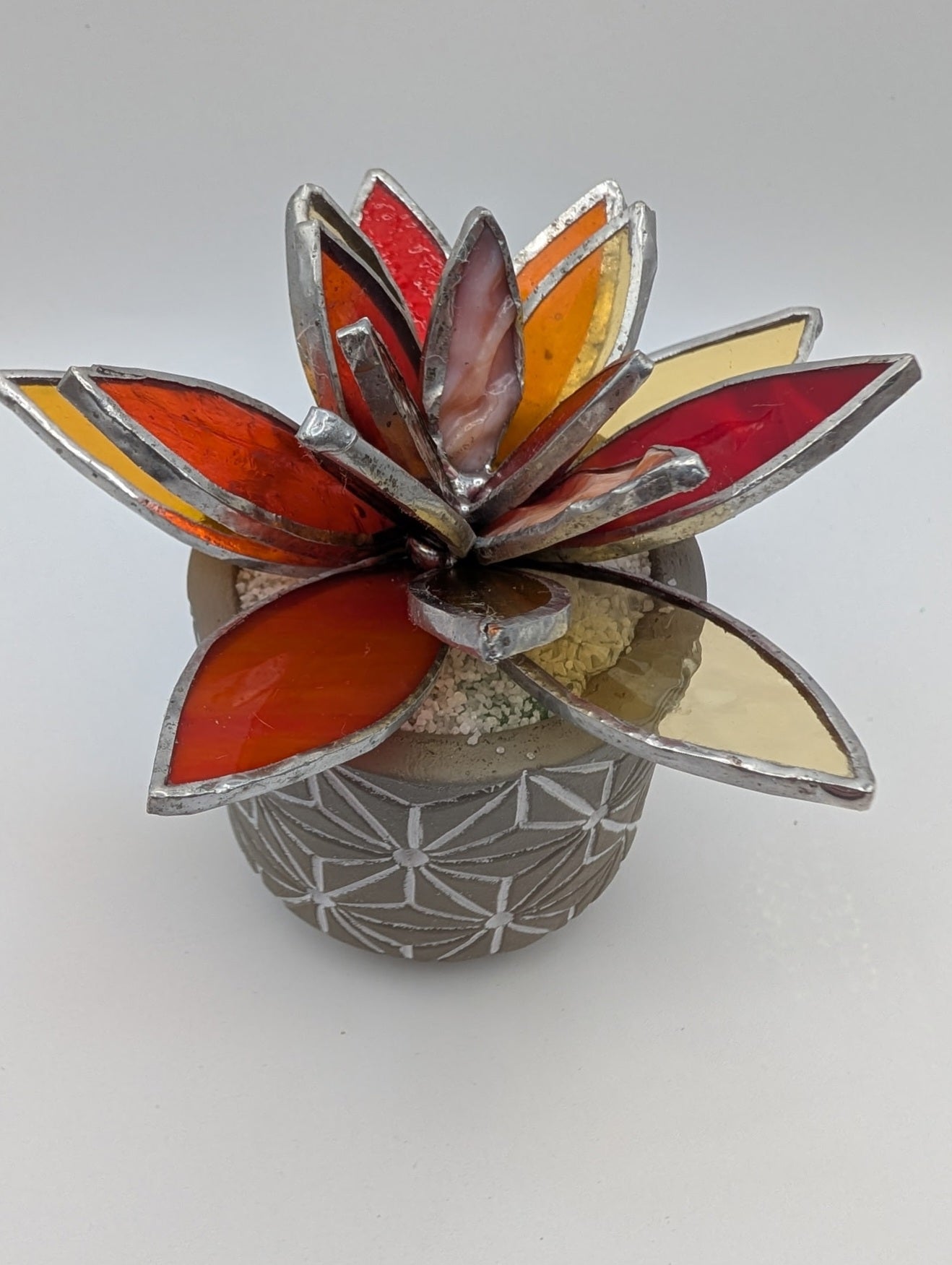 Oranges and Yellows in Grey Pot