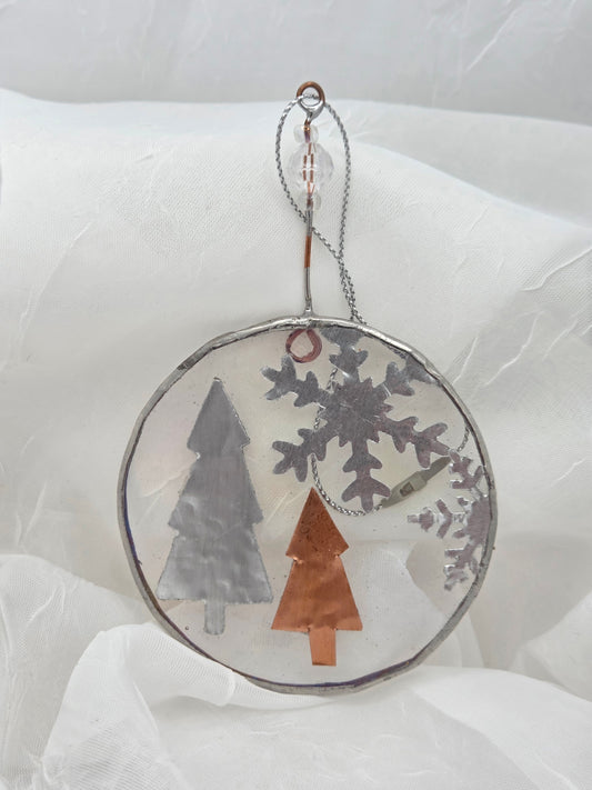 Copper and Silver Ornament