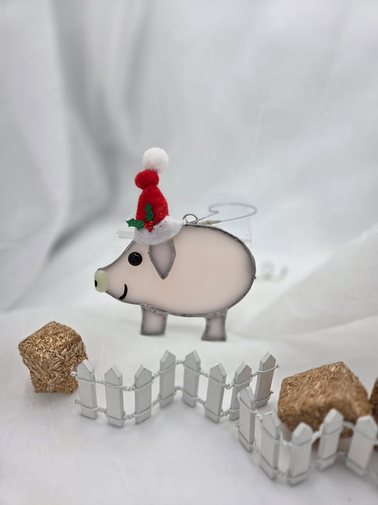 Christmas Pig Ornament